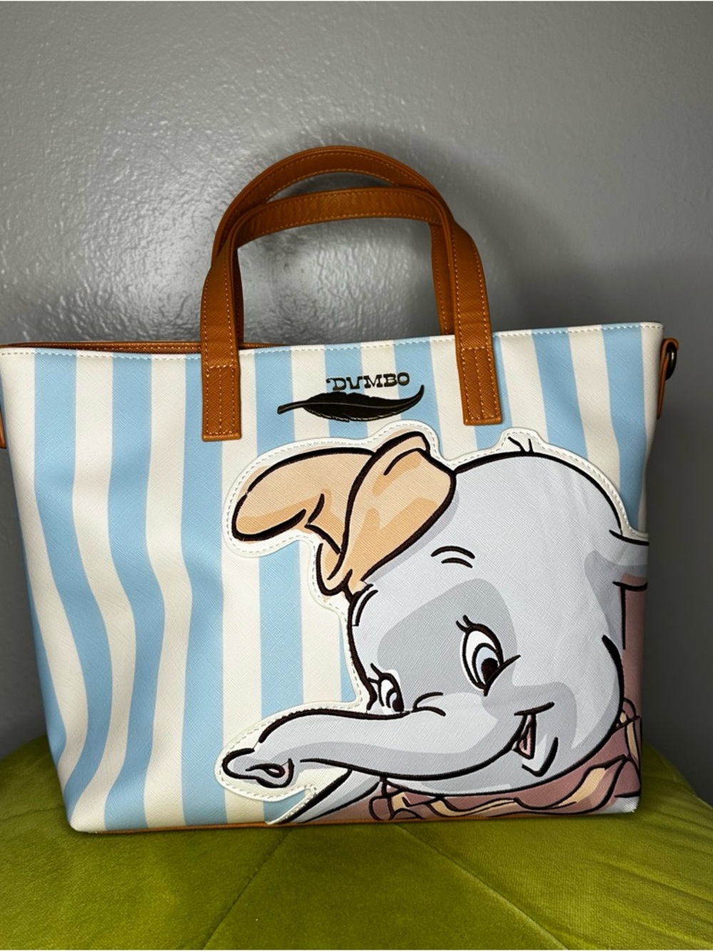 Disney Loungefly Dumbo Blue Stripe Tote Bag